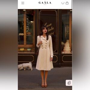 Gâala White Tweed Isabella Coat, size 36 (approx 4) NWT